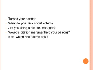 There are more tools like thisBibSonomy, based on delicious but focused on sharing research linksCiteULikeConnotea, science oriented Mendeley WebAnd many more… see http://en.wikipedia.org/wiki/Comparison_of_reference_management_softwareChoose the one you like best!