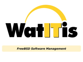 FreeBSD Software Management 