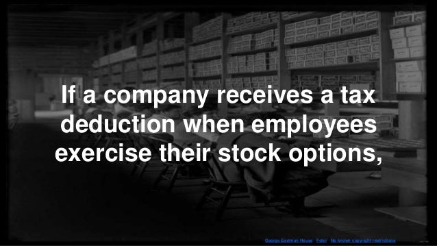 Employer deduction for stock options