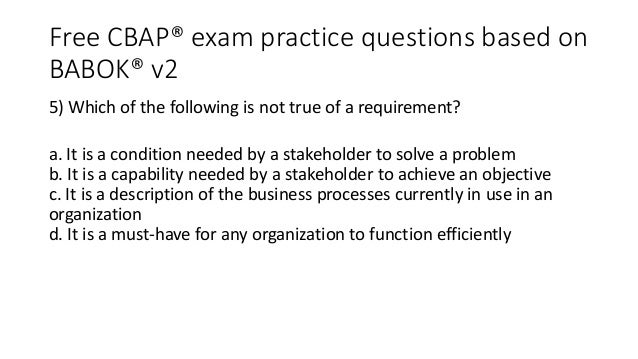 CCBA Testantworten