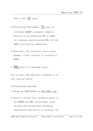Free CBAP V3 study material | PDF