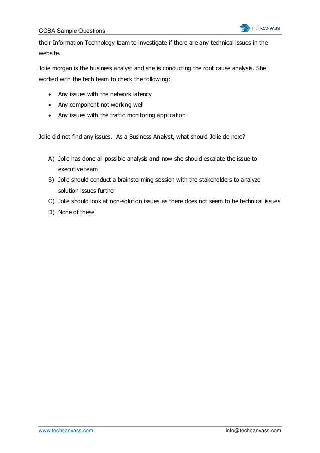 CCBA Online Tests
