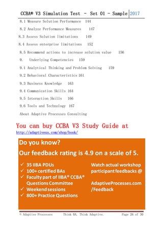 Ccba Test Examples Free CCBA V3 question bank | PDF