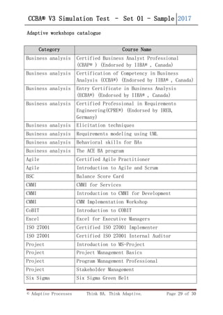 Free CCBA V3 question bank | PDF