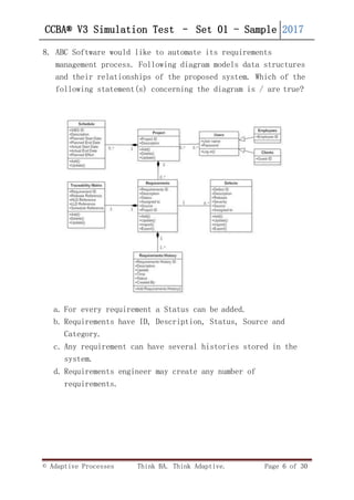 Free CCBA V3 question bank | PDF