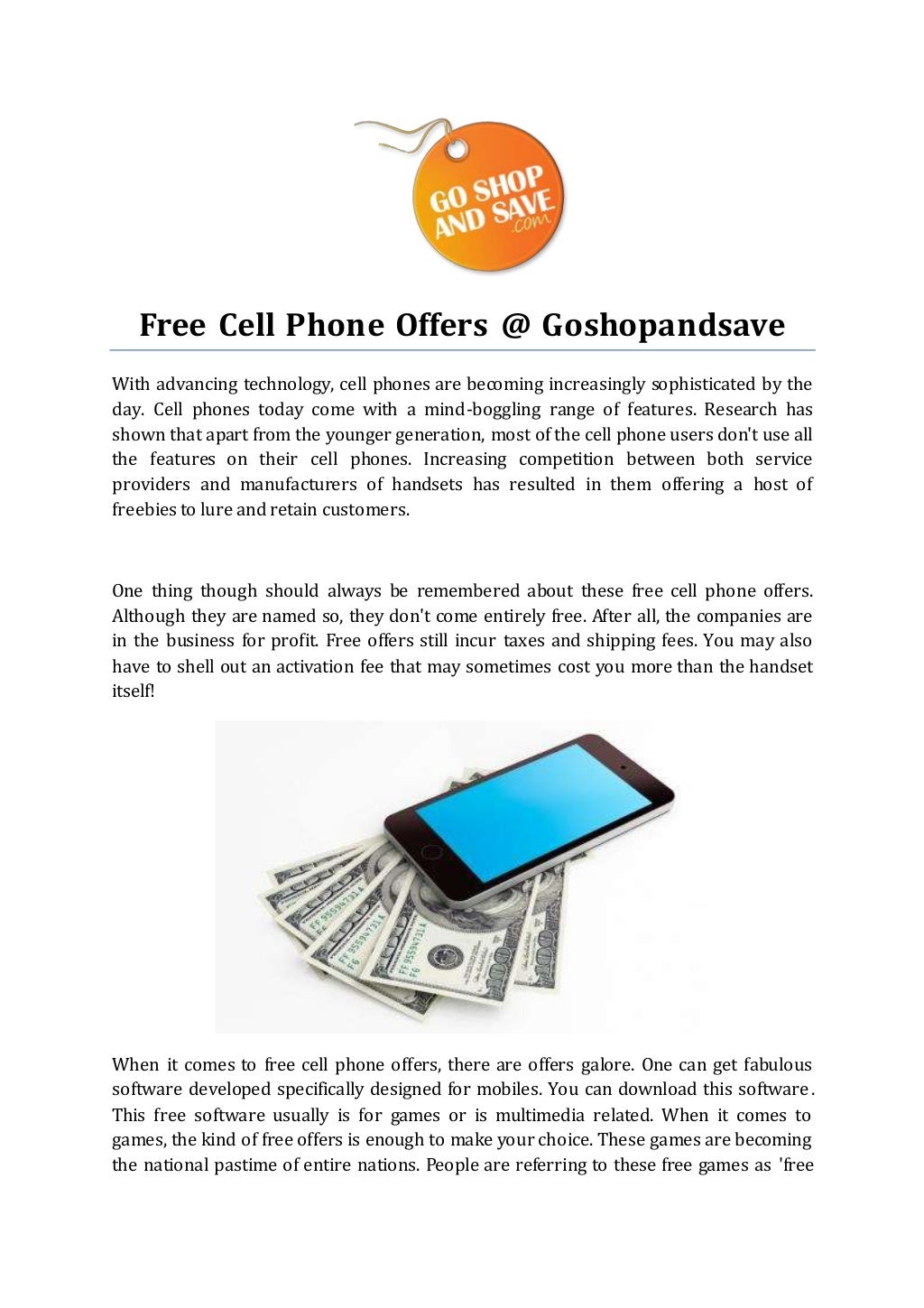 Free Cell Phone Offers