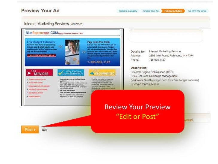 Free classified ads (ebay)