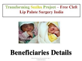 Beneficiaries Details
http://trinitycarefoundation.org/ |
+919880396666
 