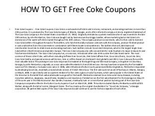 Free Coke Coupons - Printable Free Coke Coupons