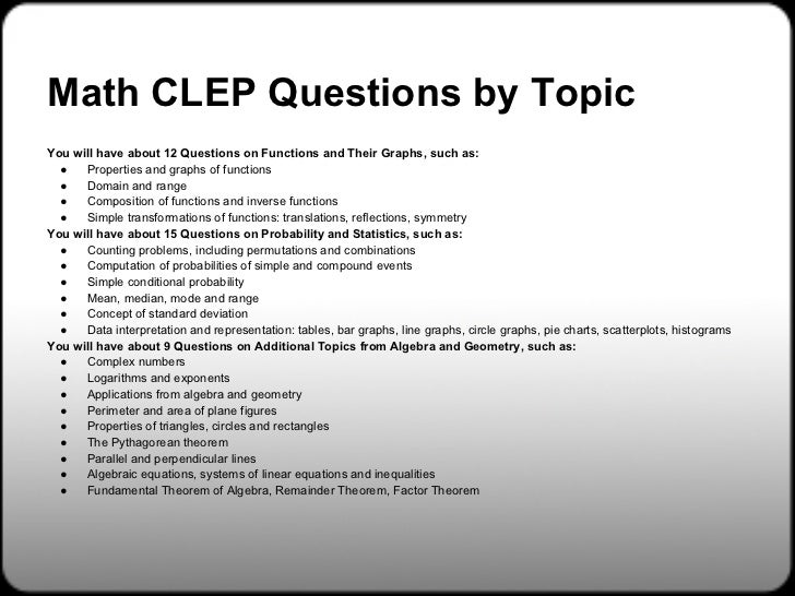 39 math factor CLEP & Study Guides College College Mathematics Free 39 math factor CLEP & Study Guides College College Mathematics Free