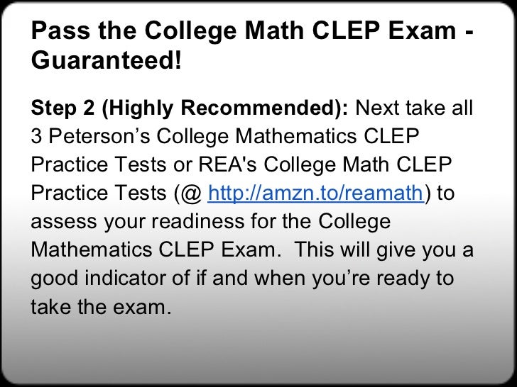 Free College Mathematics CLEP Study Guides & College Mathematics CLEP…