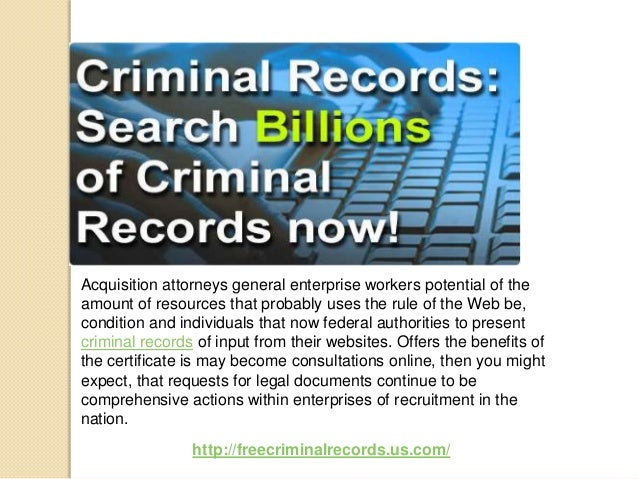 Free criminal records search