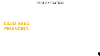 €3.5M SEED
FINANCING
FAST EXECUTION
 