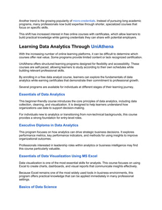 Free Data Analyst Courses with Certificates - UniAthena.docx