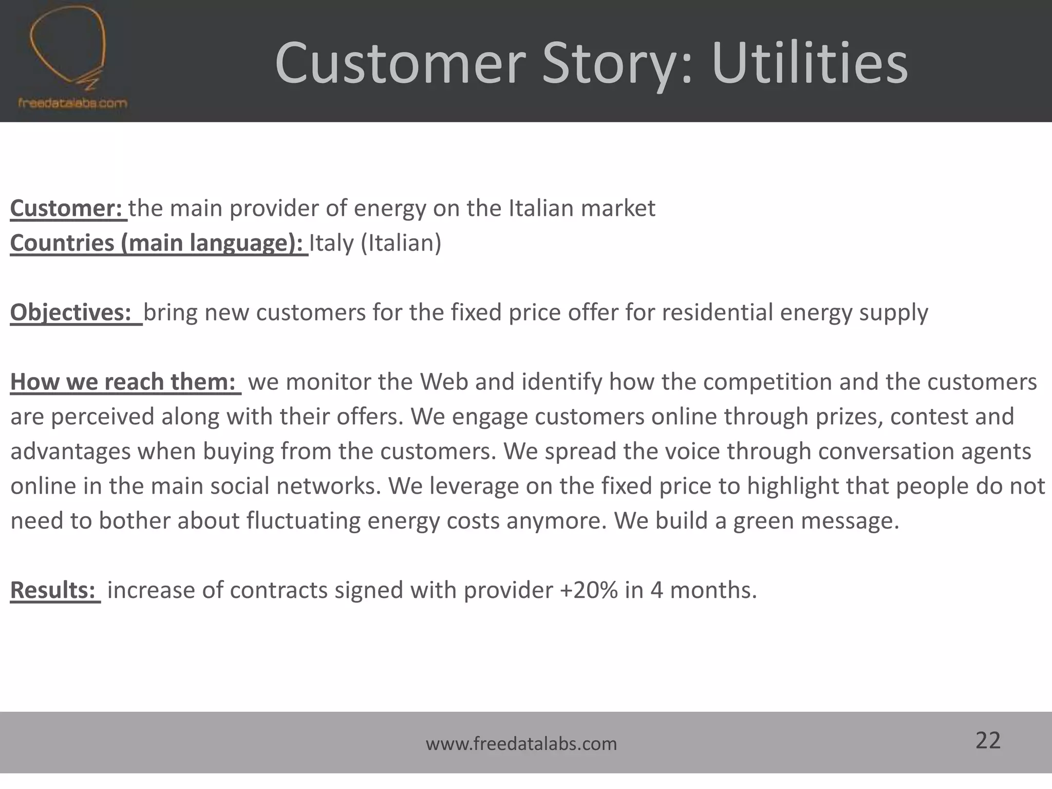                           Act	Seed information that help highlight your presence(Social Platforms)Provide information on you and promote your initiatives only and only if they are useful to the debate, promoting your initiatives in the right contexts      (Social Content)