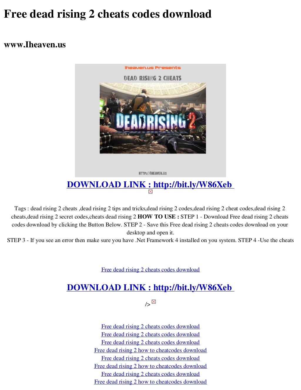 free-dead-rising-2-cheats-codes-download