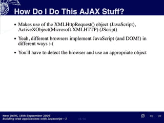 Building Web Applications with MochiKit and Dojo