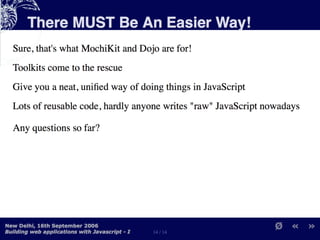 Building Web Applications with MochiKit and Dojo