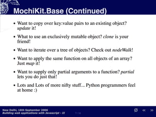 Building Web Applications with MochiKit and Dojo