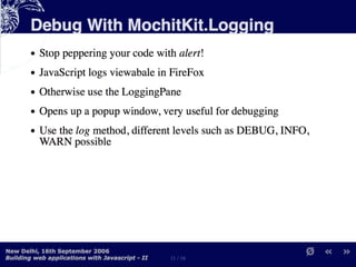 Building Web Applications with MochiKit and Dojo