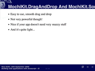 Building Web Applications with MochiKit and Dojo