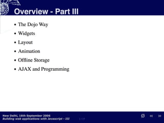Building Web Applications with MochiKit and Dojo