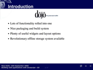 Building Web Applications with MochiKit and Dojo