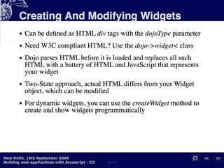 Building Web Applications with MochiKit and Dojo