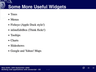 Building Web Applications with MochiKit and Dojo