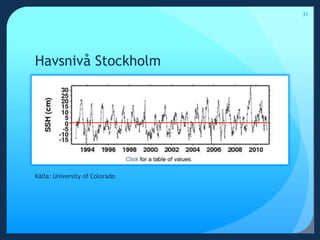 31Havsnivå StockholmKälla: University of Colorado
