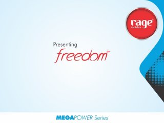 Freedom Plus Handsets from Rage Mobiles