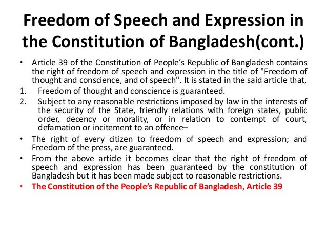 freedom of speech in bangladesh essay
