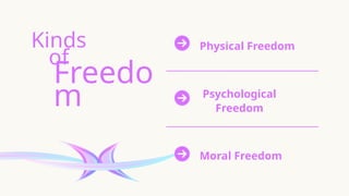 Psychological Freedom Example FREEDOM OF THE HUMAN PERSON IN philosophy.pptx