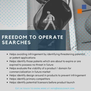 Freedom to operate searches