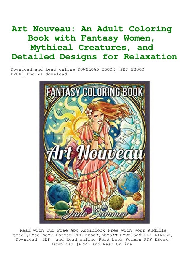 Download Free Download Epub Art Nouveau An Adult Coloring Book With Fant