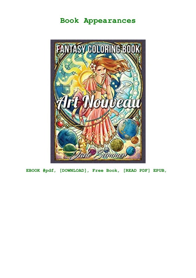 Download Free Download Epub Art Nouveau An Adult Coloring Book With Fant