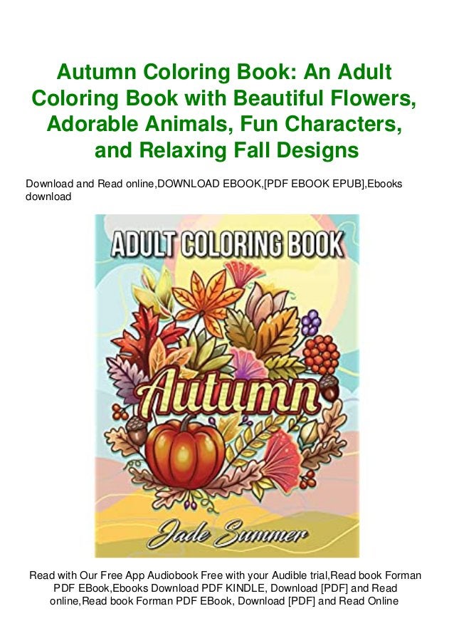 Free Download Epub Autumn Coloring Book An Adult Coloring Book Wi