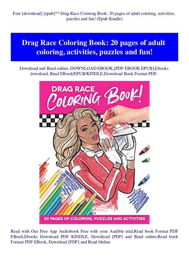 Download Free Download Epub Drag Race Coloring Book 20 Pages Of Adult Co