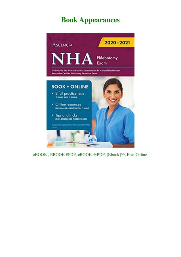 Free Download Epub Nha Phlebotomy Exam Study Guide Test Prep An