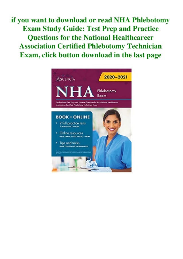 Free Download Epub Nha Phlebotomy Exam Study Guide Test Prep An