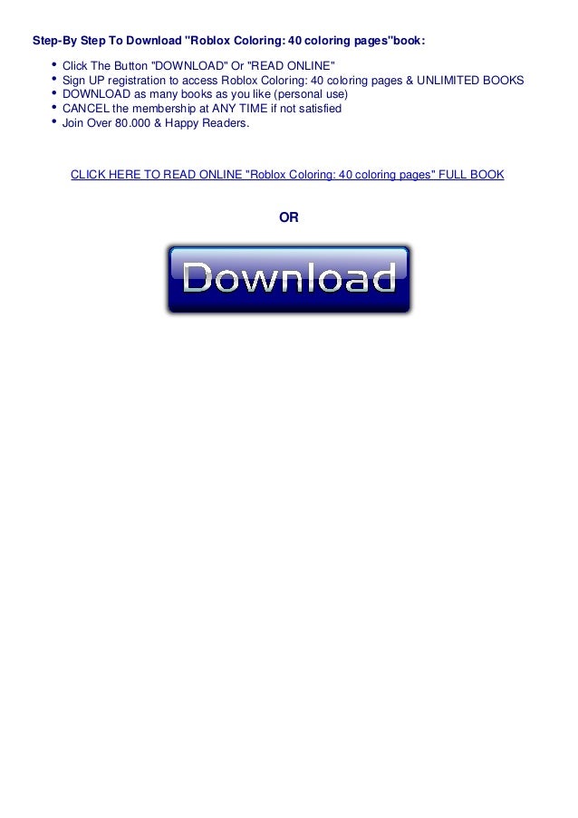 Download Free Download Epub Roblox Coloring 40 Coloring Pages In Format E