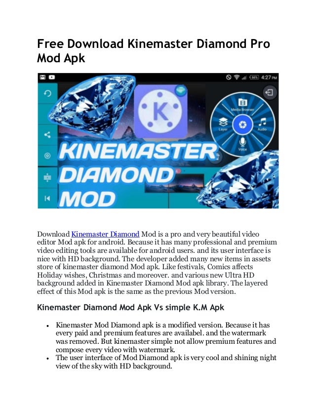 kinemaster diamond mod kinemaster diamond mod