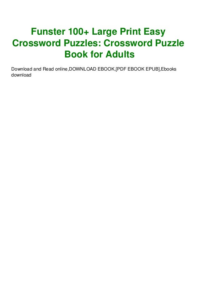 Free Download Read Funster 100 Large Print Easy Crossword Puzz