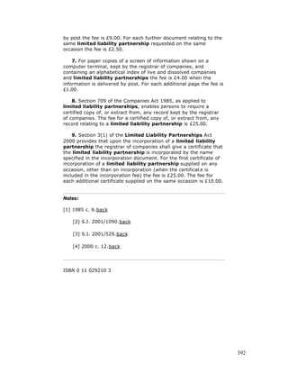 Free e book on limited liability partnership - 2005