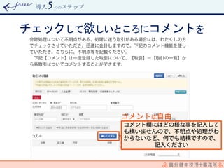 導入 つのステップ
チェックして欲しいところにコメントを
コメントは自由
 