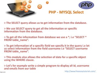 PHP tutorials , php tutorials for beginners , tutorials for php | PPT