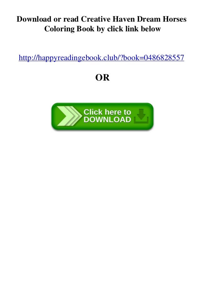 Download Free Ebook Creative Haven Dream Horses Coloring Book Read Online