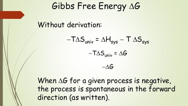 Gibbs Free Energy