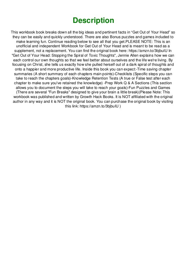 Free Epub Workbook For Get Out Of Your Head Stopping The Spiral O Free Epub Workbook For Get Out Of Your Head Stopping The Spiral O