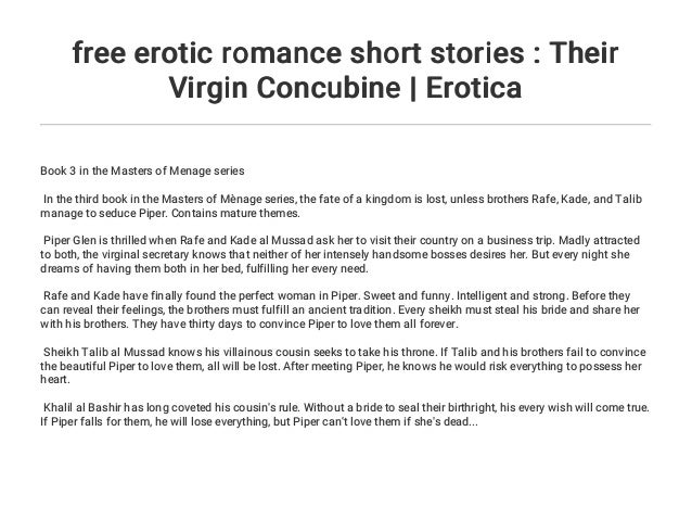 Erotic virgin stories